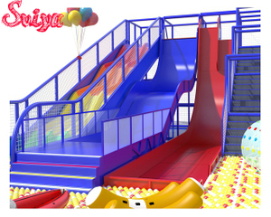 Scream Slide with Jumping Trampoline for Kids Amusement