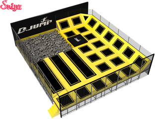 High Quality Elastic Trampoline with Foam Pit Indoor Cheap Square Trampoline for Sale